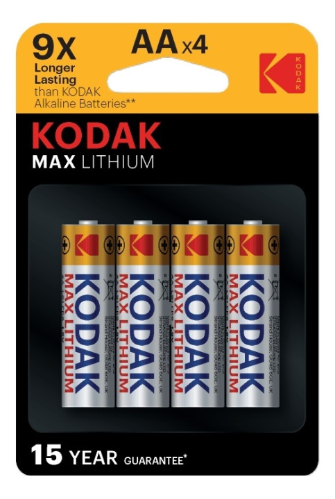 Kodak Max lithium AA battery (4 pack) i gruppen HEMELEKTRONIK / Batterier & Laddare / Batterier / AA hos TP E-commerce Nordic AB (A17159)
