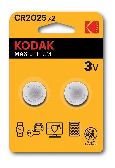 Kodak Max lithium CR2025 battery (2 pack) i gruppen HEMELEKTRONIK / Batterier & Laddare / Batterier / Knappcell hos TP E-commerce Nordic AB (A17167)