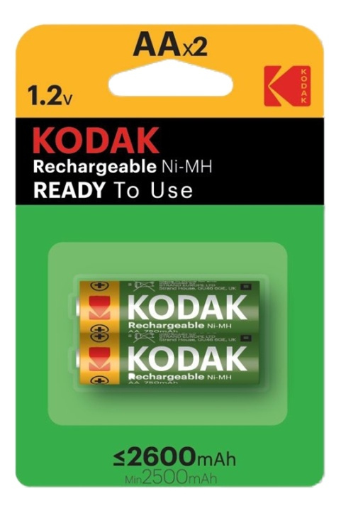 Kodak rechargeable Ni-MH AA battery 2600mAh (2 pack) i gruppen HEMELEKTRONIK / Batterier & Laddare / Batterier / AA hos TP E-commerce Nordic AB (A17168)