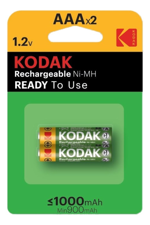 Kodak rechargeable Ni-MH AAA battery 1000mAh (2 pack) i gruppen HEMELEKTRONIK / Batterier & Laddare / Batterier / AAA hos TP E-commerce Nordic AB (A17169)