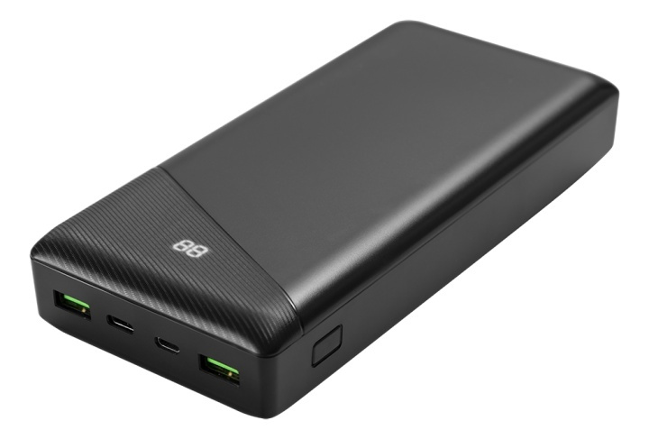 DELTACO Powerbank 30 000 mAh, 1x USB-C, 2x USB-A, snabbladdning i gruppen SMARTPHONE & SURFPLATTOR / Laddare & Kablar / Powerbanks hos TP E-commerce Nordic AB (A17218)