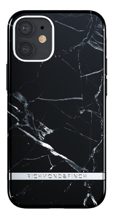 Richmond & Finch Black Marble iPhone 12 mini i gruppen SMARTPHONE & SURFPLATTOR / Mobilskydd / Apple / iPhone 12 Mini / Skal hos TP E-commerce Nordic AB (A17236)