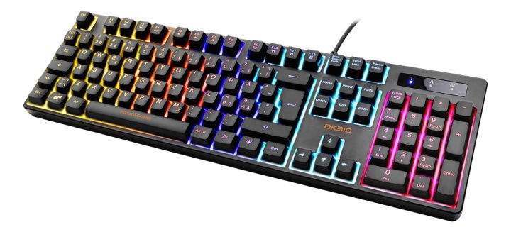 DELTACO GAMING DK310 Mechanical keyboard, Red switches, RGB, black i gruppen DATORER & KRINGUTRUSTNING / Gaming / Tangentbord hos TP E-commerce Nordic AB (A17304)