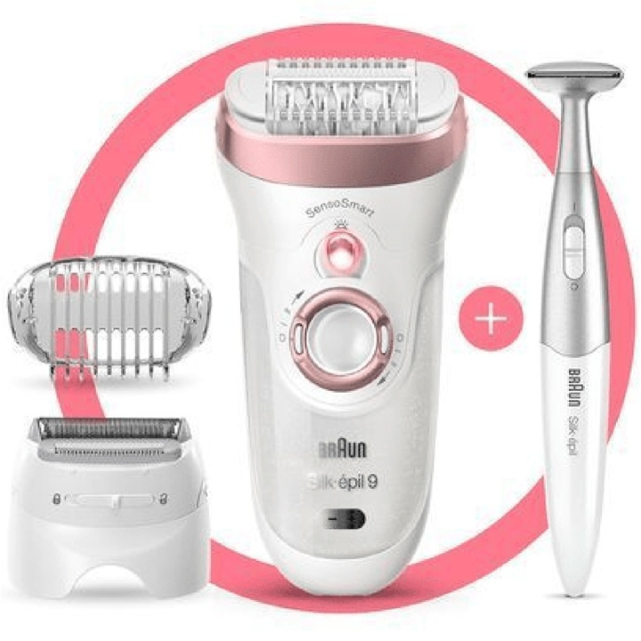 Braun Epilator Silk-Epil 9 SensoSmar i gruppen SKÖNHET & HÄLSA / Hår & Styling / Hårborttagning / Epilatorer hos TP E-commerce Nordic AB (A17573)