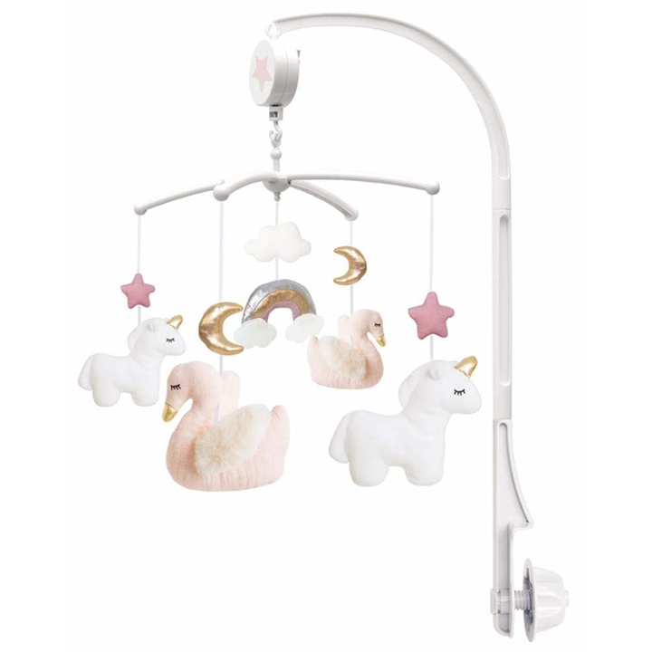 Jabadabado Musikmobil regnbåge i gruppen LEKSAKER, BARN- & BABYPRODUKTER / Barnrum / Barnsängar hos TP E-commerce Nordic AB (A17839)