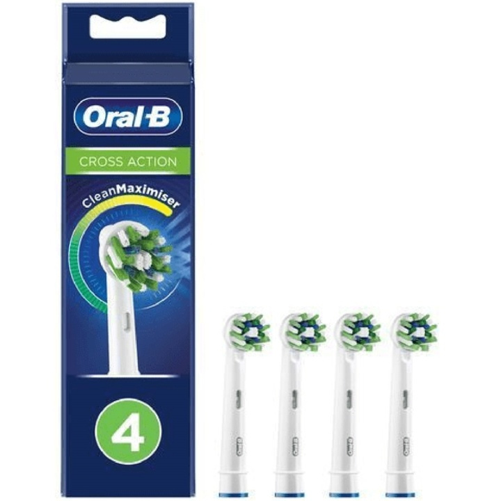 Oral B Borsthuvud CrossAction 4st i gruppen SKÖNHET & HÄLSA / Munvård / Borsthuvuden & Tillbehör hos TP E-commerce Nordic AB (A17943)