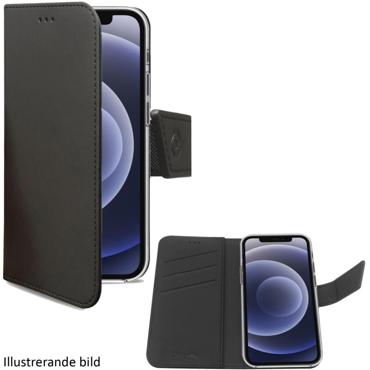 Celly Wallet Case iPhone 14 Pro Svart i gruppen SMARTPHONE & SURFPLATTOR / Mobilskydd / Apple hos Teknikproffset Nordic AB (A18486)