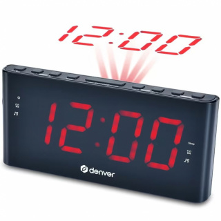 Denver Klockradio med projektion och två alarm