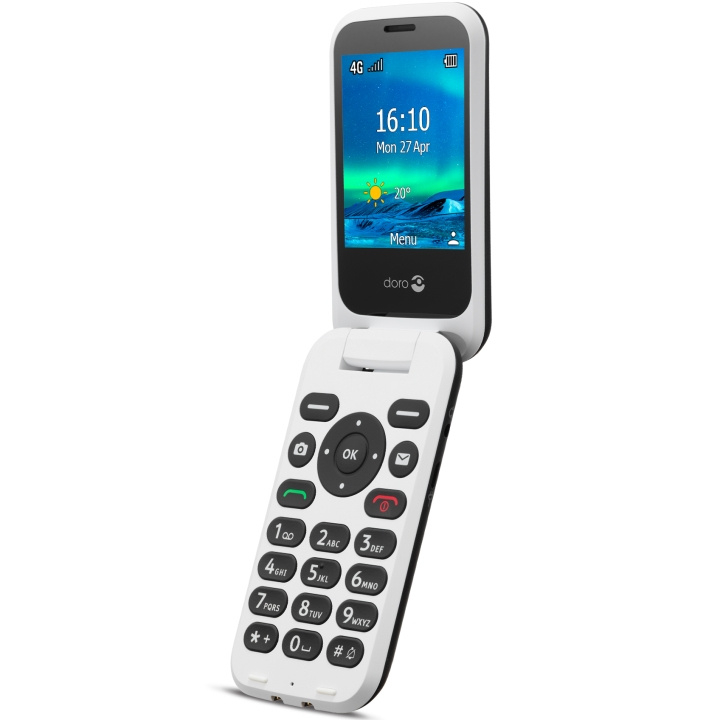 Doro 6821 4G Svart/Vit i gruppen SMARTPHONE & SURFPLATTOR / Mobiltelefoner & smartphones hos TP E-commerce Nordic AB (A18633)