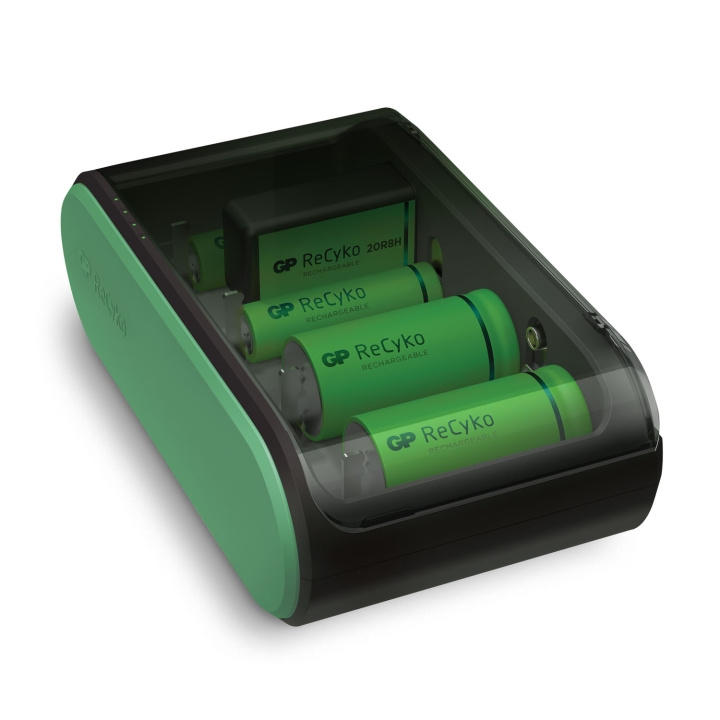 GP ReCyko Batteriladdare Uni USB AA/AAA/C/D/9V i gruppen HEMELEKTRONIK / Batterier & Laddare / Batteriladdare hos TP E-commerce Nordic AB (A18744)