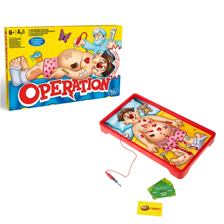 Hasbro Classic Operation i gruppen LEKSAKER, BARN- & BABYPRODUKTER / Leksaker / Sällskapsspel / Familjespel hos TP E-commerce Nordic AB (A18775)