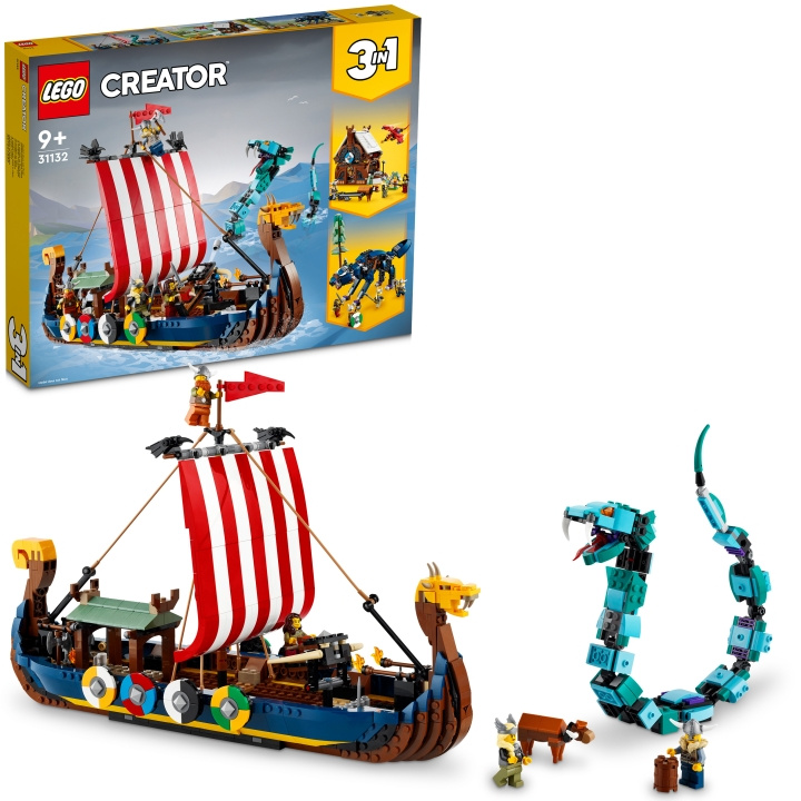 LEGO Creator - Vikingaskepp & Midgårdsormen 31132 i gruppen LEKSAKER, BARN- & BABYPRODUKTER / Leksaker / Byggleksaker / Lego hos TP E-commerce Nordic AB (A18935)