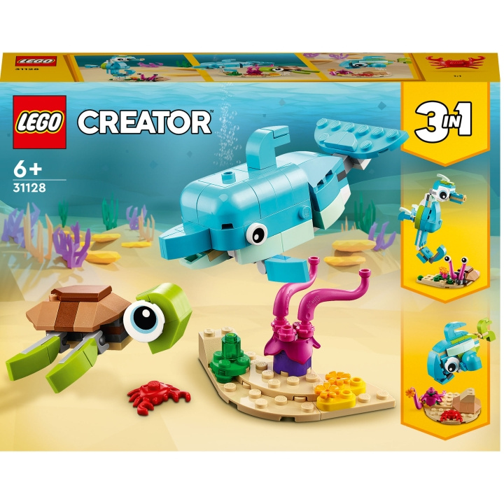 LEGO Creator 3in1 - Delfin och sköldpadda 31128 i gruppen LEKSAKER, BARN- & BABYPRODUKTER / Leksaker / Byggleksaker / Lego hos TP E-commerce Nordic AB (A18936)