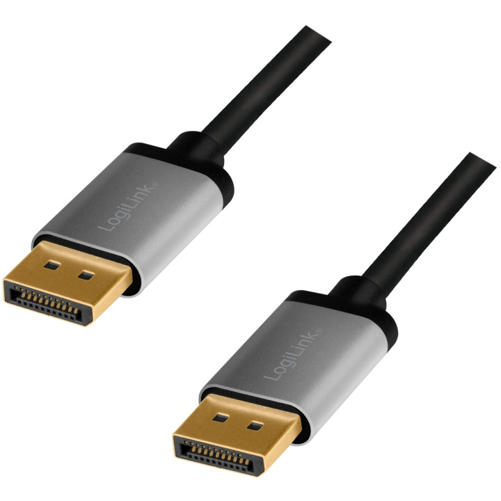 LogiLink DisplayPort-kabel 4K/60Hz Aluminium 1m i gruppen DATORER & KRINGUTRUSTNING / Datorkablar / DisplayPort / Kablar hos TP E-commerce Nordic AB (A19033)