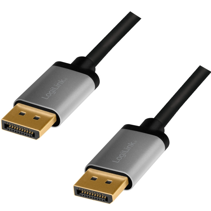LogiLink DisplayPort-kabel 4K/60Hz Aluminium 2m i gruppen DATORER & KRINGUTRUSTNING / Datorkablar / DisplayPort / Kablar hos TP E-commerce Nordic AB (A19034)