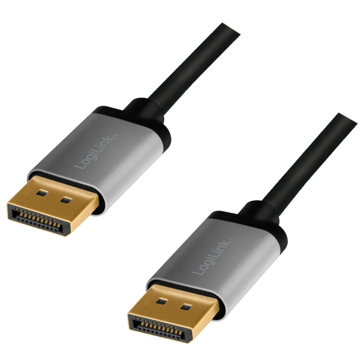 LogiLink DisplayPort-kabel 4K/60Hz Aluminium 3m i gruppen DATORER & KRINGUTRUSTNING / Datorkablar / DisplayPort / Kablar hos TP E-commerce Nordic AB (A19035)