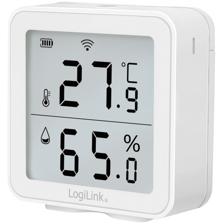 LogiLink Smart Temp- & luftfuktighetssensor Wifi Tuya i gruppen HEM, HUSHÅLL & TRÄDGÅRD / Smarta hem / Smarta sensorer hos TP E-commerce Nordic AB (A19058)