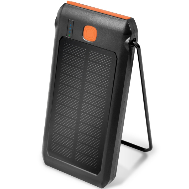 LogiLink PowerBank 10.000 mAh 18W PD Solcell Svart i gruppen SMARTPHONE & SURFPLATTOR / Laddare & Kablar / Powerbanks hos TP E-commerce Nordic AB (A19059)