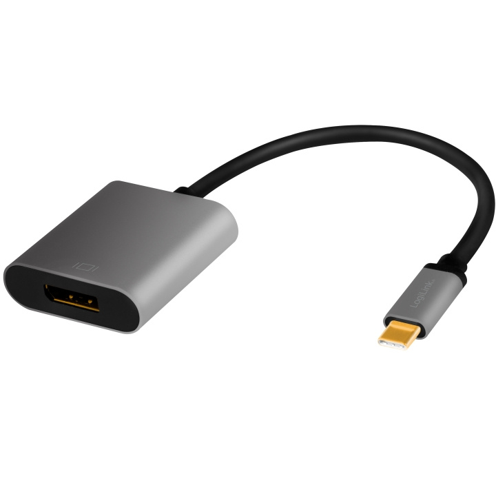 LogiLink USB-C -> DisplayPort-adapter 4K/60Hz Alu 15cm i gruppen DATORER & KRINGUTRUSTNING / Datorkablar / DisplayPort / Adaptrar hos TP E-commerce Nordic AB (A19063)