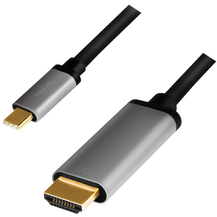 LogiLink USB-C -> HDMI 4K/60Hz Aluminium 1,8m i gruppen HEMELEKTRONIK / Kablar & Adaptrar / HDMI / Adaptrar hos TP E-commerce Nordic AB (A19064)