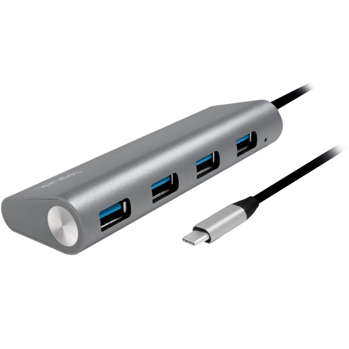 LogiLink USB-C 4-port USB-hub i gruppen DATORER & KRINGUTRUSTNING / Nätverk / Nätverkskort / USB hos TP E-commerce Nordic AB (A19067)