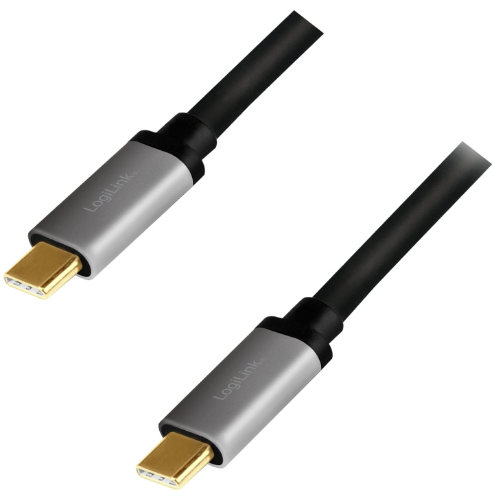 LogiLink USB-C-kabel USB 3.2 Gen2 PD 3.0 100W 10Gbps 4K/60Hz Alu 1m i gruppen DATORER & KRINGUTRUSTNING / Datorkablar / USB-kablar / USB-C hos TP E-commerce Nordic AB (A19070)