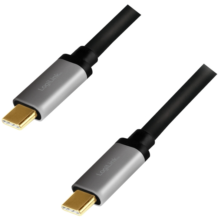 LogiLink USB-C-kabel PD 3.0 100W 480 Mbps Alu 1,5m i gruppen DATORER & KRINGUTRUSTNING / Datorkablar / USB-kablar / USB-C hos Teknikproffset Nordic AB (A19071)