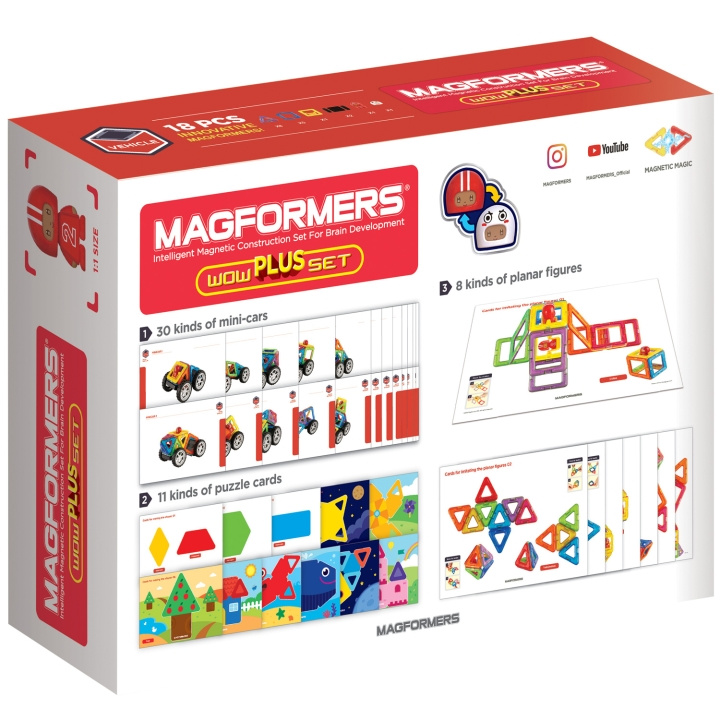 Magformers Wow Plus Set i gruppen LEKSAKER, BARN- & BABYPRODUKTER / Leksaker / Byggleksaker / Byggklossar & övriga byggleksaker hos TP E-commerce Nordic AB (A19080)