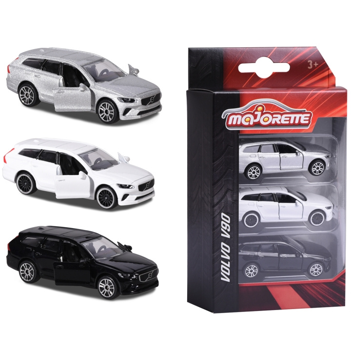 Majorette Volvo V90 3 Pieces Set i gruppen LEKSAKER, BARN- & BABYPRODUKTER / Leksaker / Leksaksbilar & andra fordon hos TP E-commerce Nordic AB (A19084)