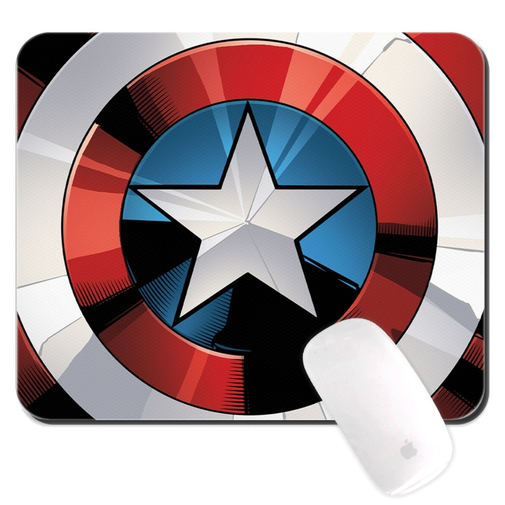 Marvel Musmatta Captain America 025 i gruppen DATORER & KRINGUTRUSTNING / Möss & Tangentbord / Musmattor hos TP E-commerce Nordic AB (A19086)