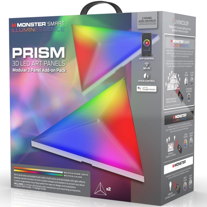 Monster Illuminessence Prism 3D LED Panels Add-on i gruppen HEMELEKTRONIK / Belysning / Vägglampor hos TP E-commerce Nordic AB (A19110)