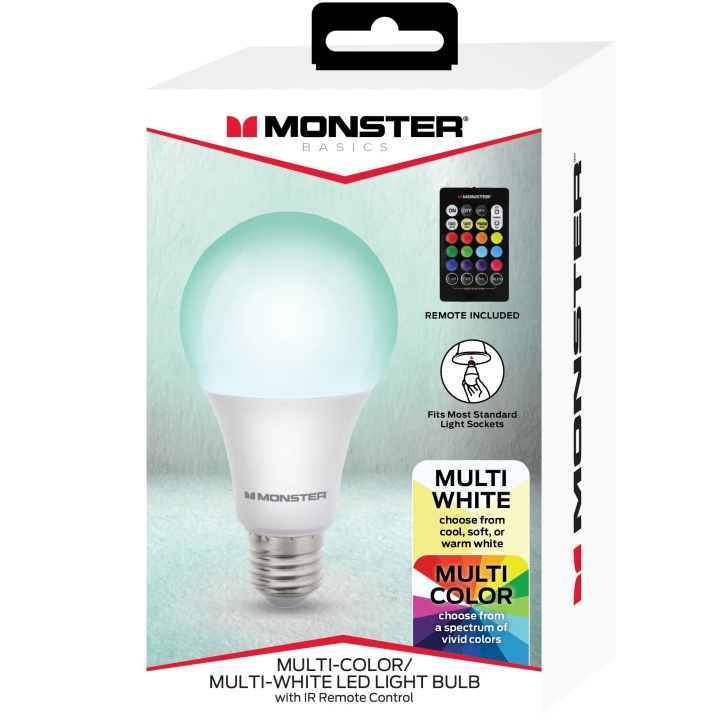 Monster LED-lampa E27 RGB med fjärr i gruppen HEMELEKTRONIK / Belysning / LED-lampor hos TP E-commerce Nordic AB (A19112)