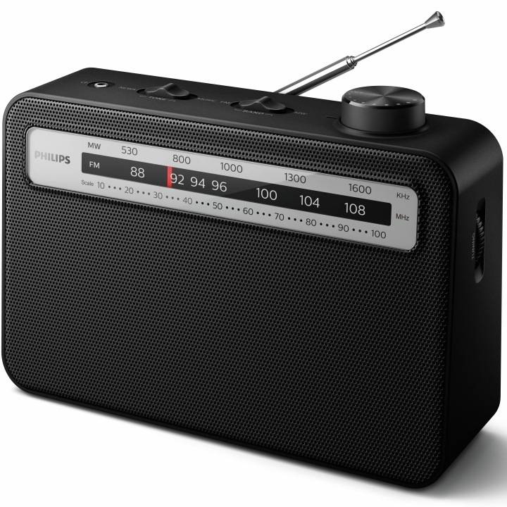 Philips Bärbar Radio Klassisk analog FM-radio Svart i gruppen HEMELEKTRONIK / Ljud & Bild / Hemmabio, HiFi & Bärbart / Radio & Väckarklockor / Radio hos TP E-commerce Nordic AB (A19206)