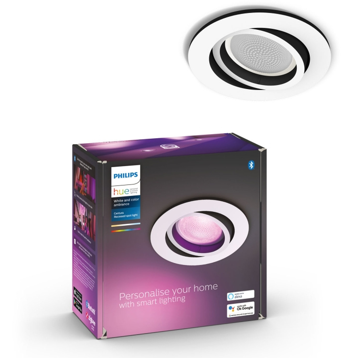 Philips Hue Centura inf. spot White Color Rund Vit i gruppen HEM, HUSHÅLL & TRÄDGÅRD / Smarta hem / Smart belysning hos TP E-commerce Nordic AB (A19227)
