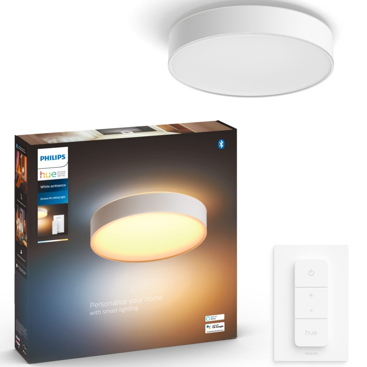 Philips Hue Enrave Taklampa Medium 38,1 cm White Ambiance Vit i gruppen HEM, HUSHÅLL & TRÄDGÅRD / Smarta hem / Smart belysning hos TP E-commerce Nordic AB (A19233)