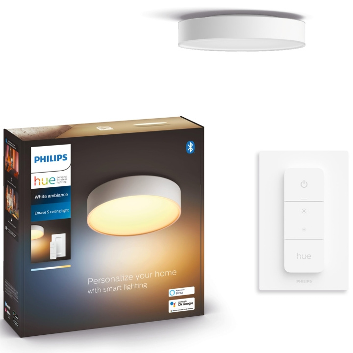 Philips Hue Enrave Taklampa Small Ø26,1 cm White Ambiance Vit i gruppen HEM, HUSHÅLL & TRÄDGÅRD / Smarta hem / Smart belysning hos TP E-commerce Nordic AB (A19237)