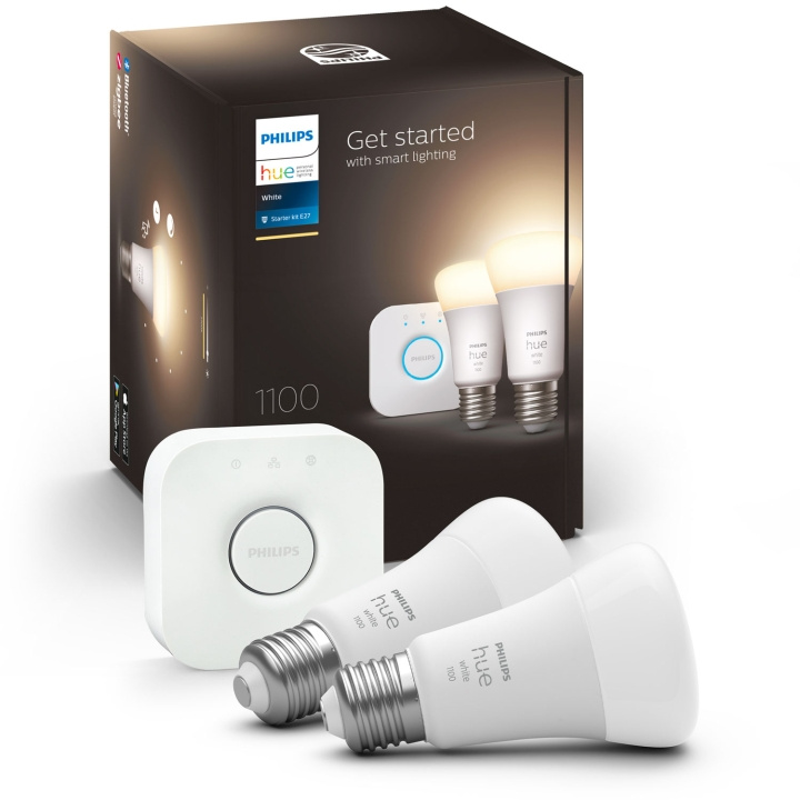 Philips Hue Startkit White 2 x E27 i gruppen HEM, HUSHÅLL & TRÄDGÅRD / Smarta hem / Smart belysning hos TP E-commerce Nordic AB (A19257)