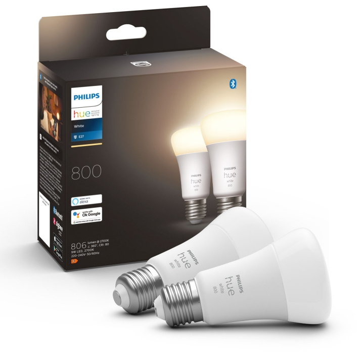 Philips Hue White A60 E27 2-pack i gruppen HEM, HUSHÅLL & TRÄDGÅRD / Smarta hem / Smart belysning hos TP E-commerce Nordic AB (A19263)