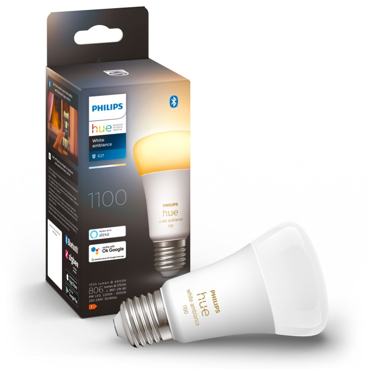 Philips Hue White Ambiance E27 A60 1100lm 1-pack i gruppen HEM, HUSHÅLL & TRÄDGÅRD / Smarta hem / Smart belysning hos TP E-commerce Nordic AB (A19269)