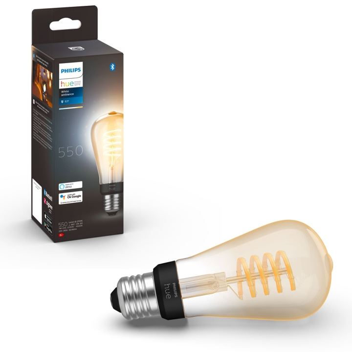 Philips Hue White Ambiance Filament E27 ST64 Edison i gruppen HEM, HUSHÅLL & TRÄDGÅRD / Smarta hem / Smart belysning hos TP E-commerce Nordic AB (A19272)