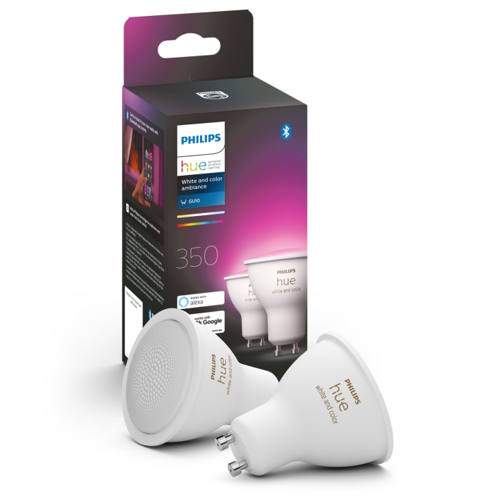 Philips Hue White and Color GU10 2-pack i gruppen HEM, HUSHÅLL & TRÄDGÅRD / Smarta hem / Smart belysning hos TP E-commerce Nordic AB (A19279)