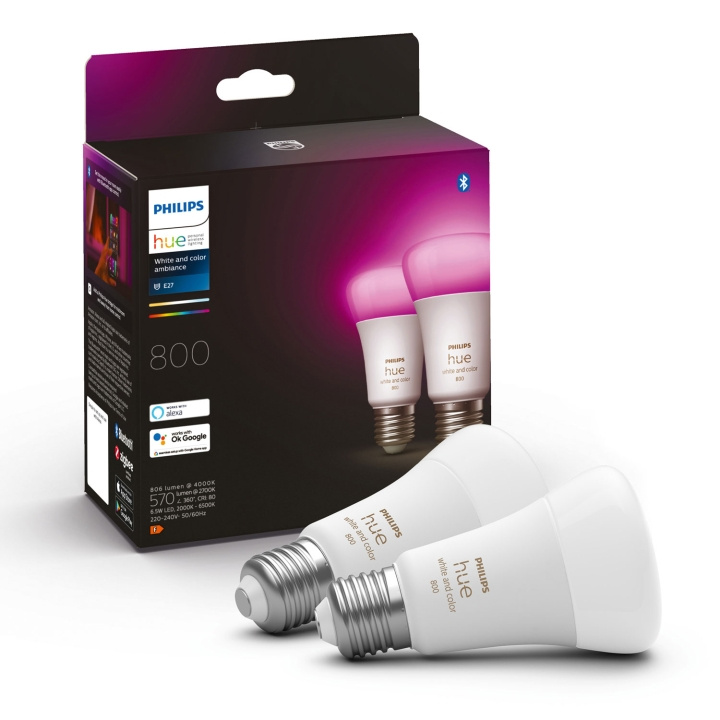 Philips Hue White Color Ambiance E27 800lm 2-pack i gruppen HEM, HUSHÅLL & TRÄDGÅRD / Smarta hem / Smart belysning hos TP E-commerce Nordic AB (A19283)