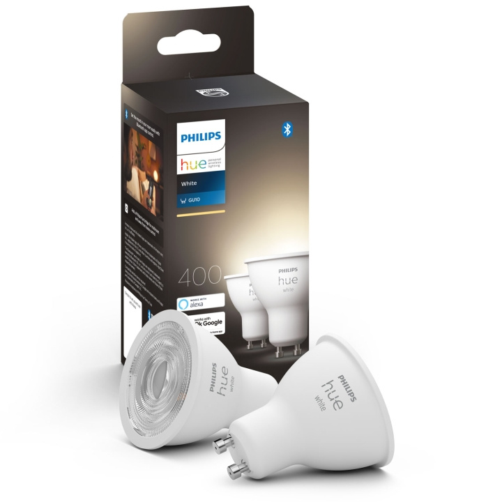 Philips Hue White GU10 5,2W 2-pack i gruppen HEM, HUSHÅLL & TRÄDGÅRD / Smarta hem / Smart belysning hos TP E-commerce Nordic AB (A19296)