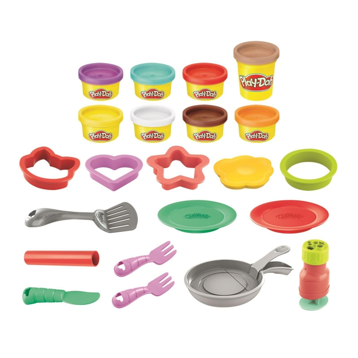 Play Doh Kitchen Creations Flip \'n Pancakes Playset i gruppen LEKSAKER, BARN- & BABYPRODUKTER / Leksaker / Leklera, leksand och tillbehör hos TP E-commerce Nordic AB (A19334)