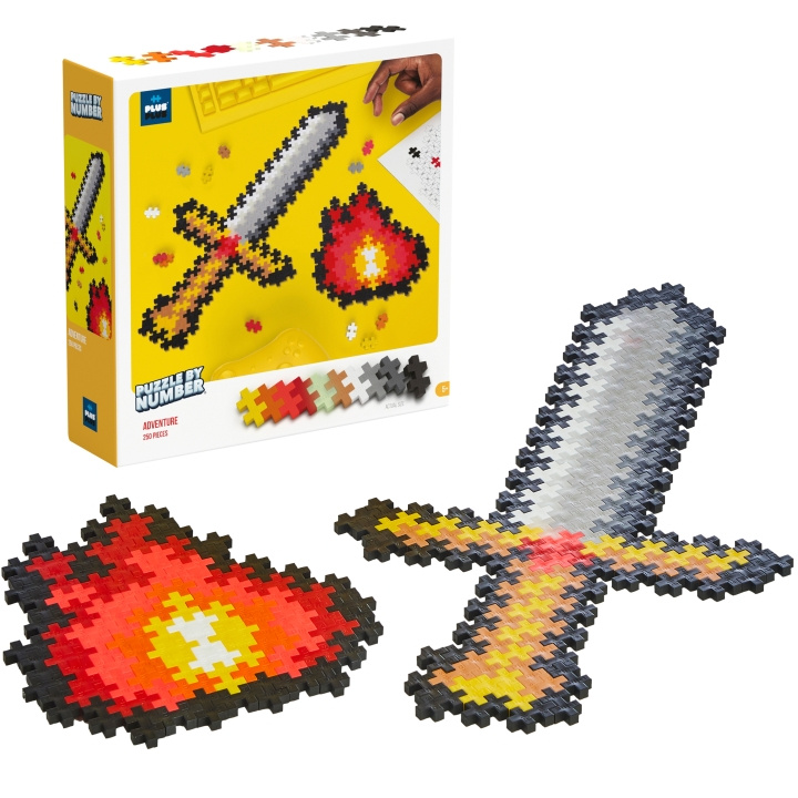 Plus Plus Puzzle By Number Adventure 250pcs i gruppen LEKSAKER, BARN- & BABYPRODUKTER / Leksaker / Byggleksaker / Byggklossar & övriga byggleksaker hos TP E-commerce Nordic AB (A19339)