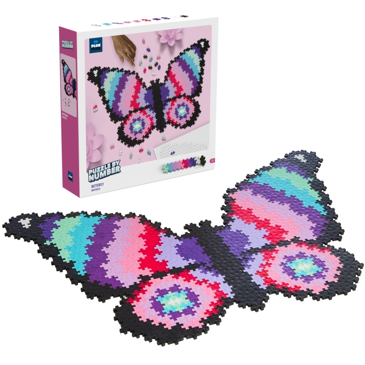 Plus Plus Puzzle By Number Butterfly 800pcs i gruppen LEKSAKER, BARN- & BABYPRODUKTER / Leksaker / Byggleksaker / Byggklossar & övriga byggleksaker hos TP E-commerce Nordic AB (A19340)