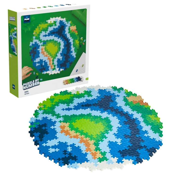 Plus Plus Puzzle By Number Earth 800pcs i gruppen LEKSAKER, BARN- & BABYPRODUKTER / Leksaker / Byggleksaker / Byggklossar & övriga byggleksaker hos TP E-commerce Nordic AB (A19341)