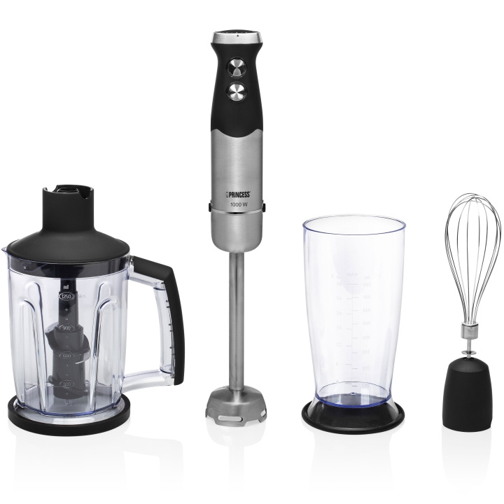 Princess Stavmixer set 1000W XL rostritt stål i gruppen HEM, HUSHÅLL & TRÄDGÅRD / Hushållsmaskiner / Matberedare & Köksassistenter / Stavmixrar hos TP E-commerce Nordic AB (A19356)