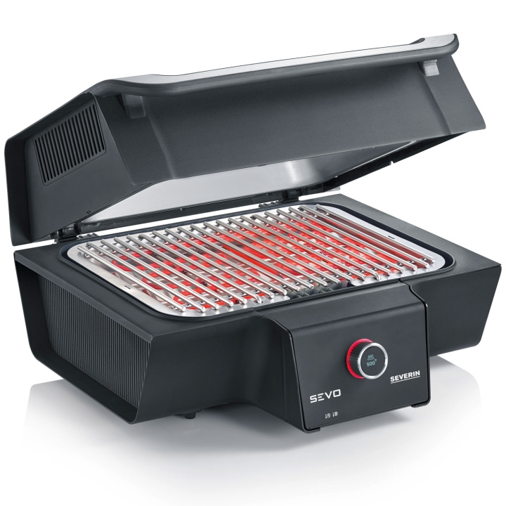 Severin Elgrill 500° SEVO GT bordsgrill PG8106 i gruppen HEM, HUSHÅLL & TRÄDGÅRD / Hushållsmaskiner / Brödrostar & Bordsgrillar / Bordsgrillar & Raclette hos TP E-commerce Nordic AB (A19426)