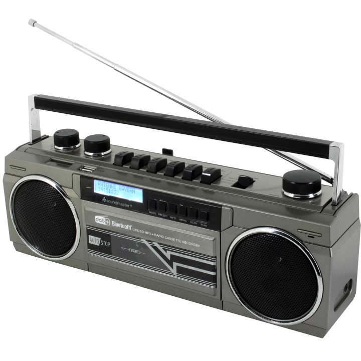 Soundmaster Retro Kassettradio med Bluetooth USB/SD i gruppen HEMELEKTRONIK / Ljud & Bild / Hemmabio, HiFi & Bärbart / Radio & Väckarklockor / Radio hos TP E-commerce Nordic AB (A19442)